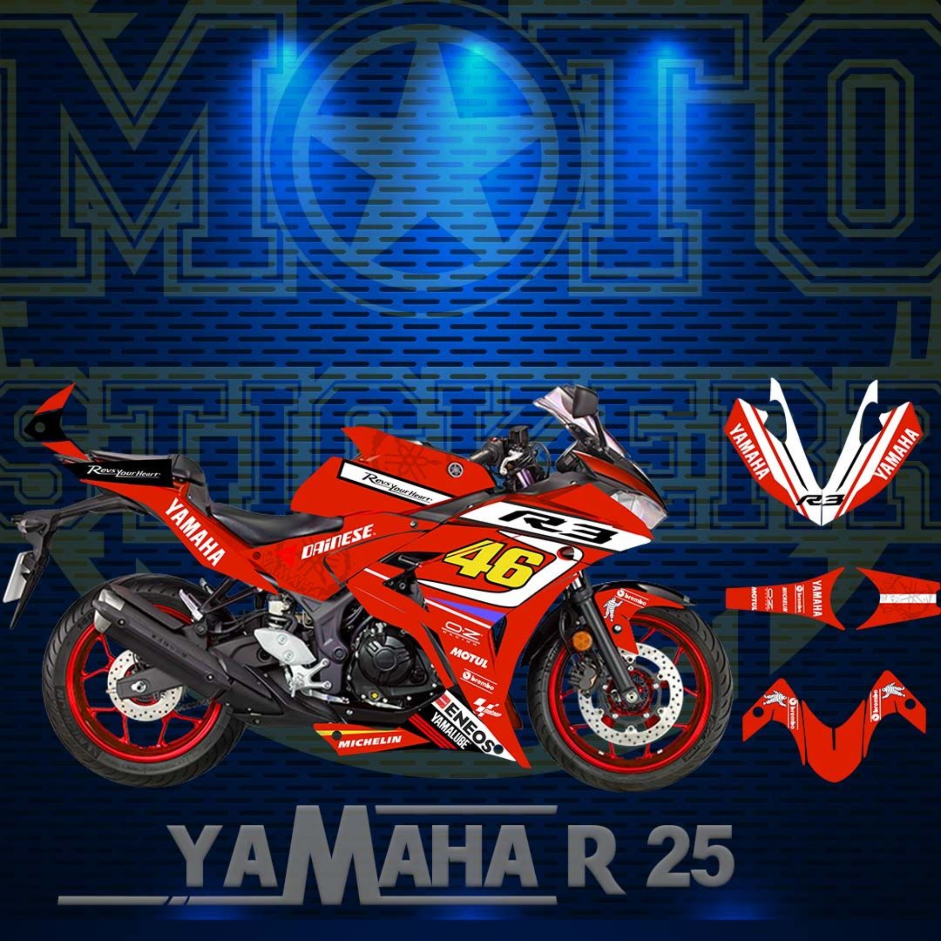 R25 STİCKER SET (2014-2018) resmi