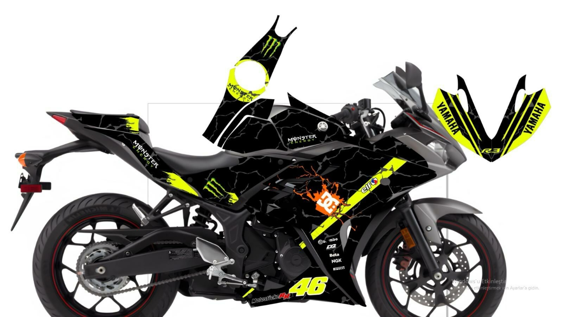 R25 STİCKER SET (2014-2018) resmi