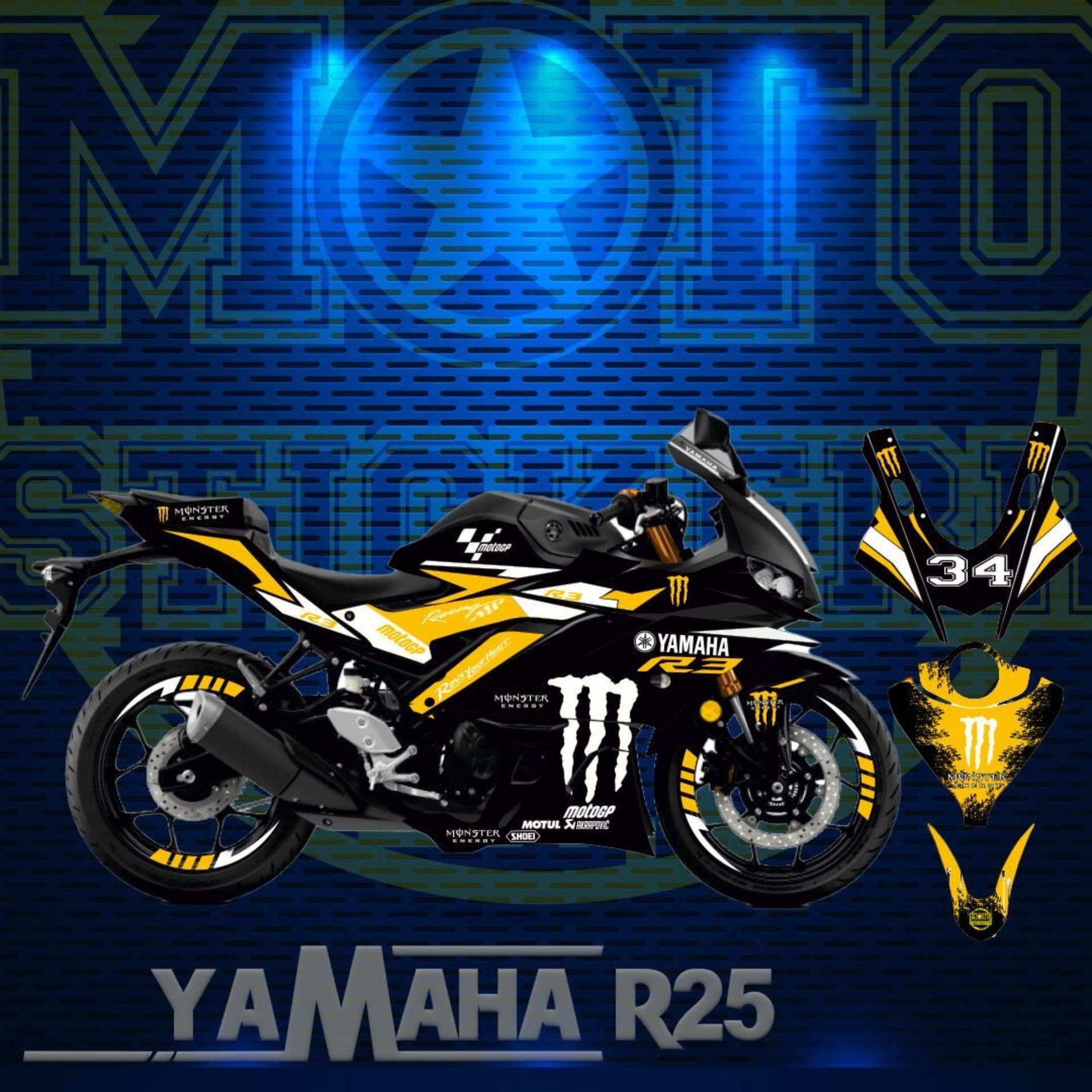 R25 STİCKER SET (2019-2024) resmi