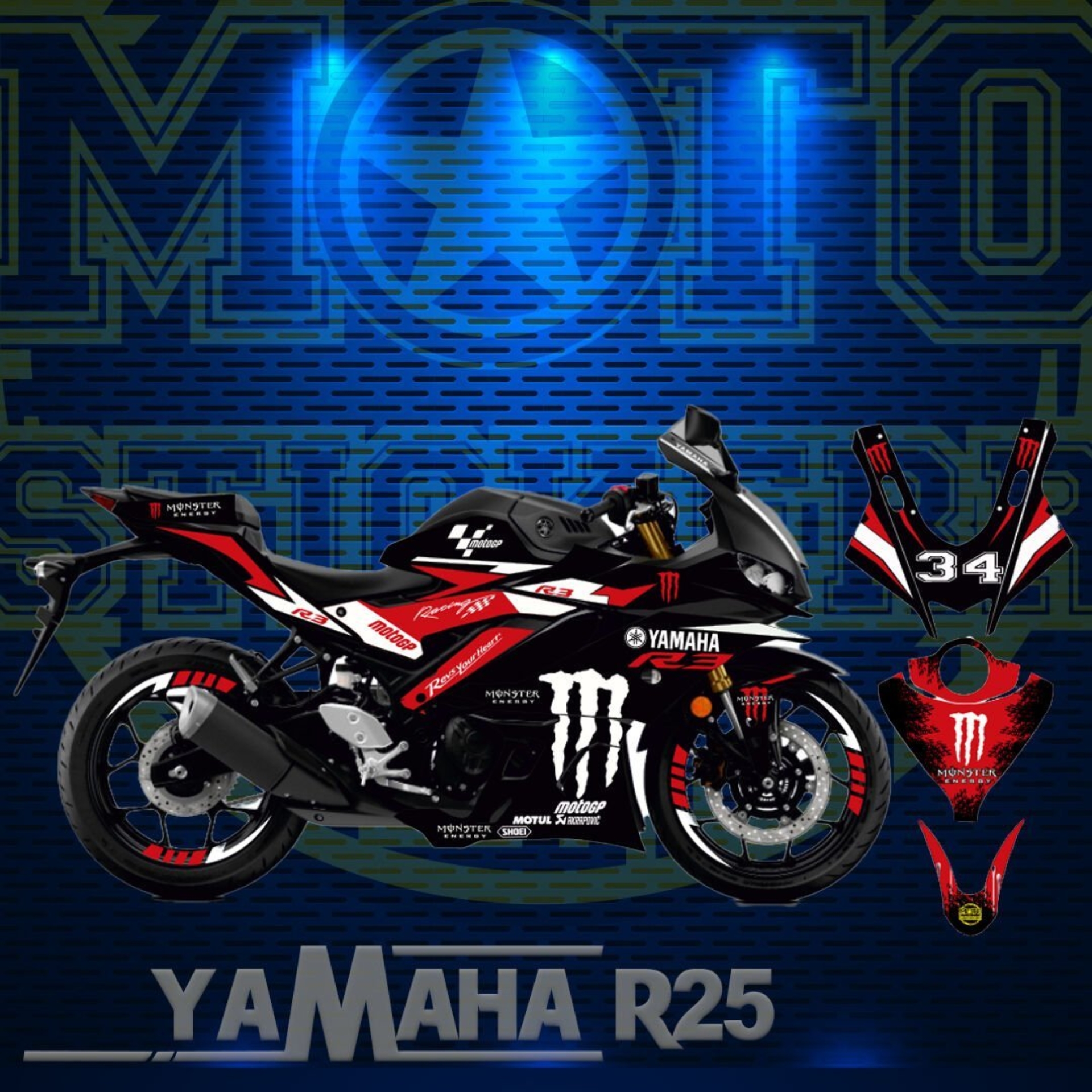 R25 STİCKER SET (2019-2024) resmi