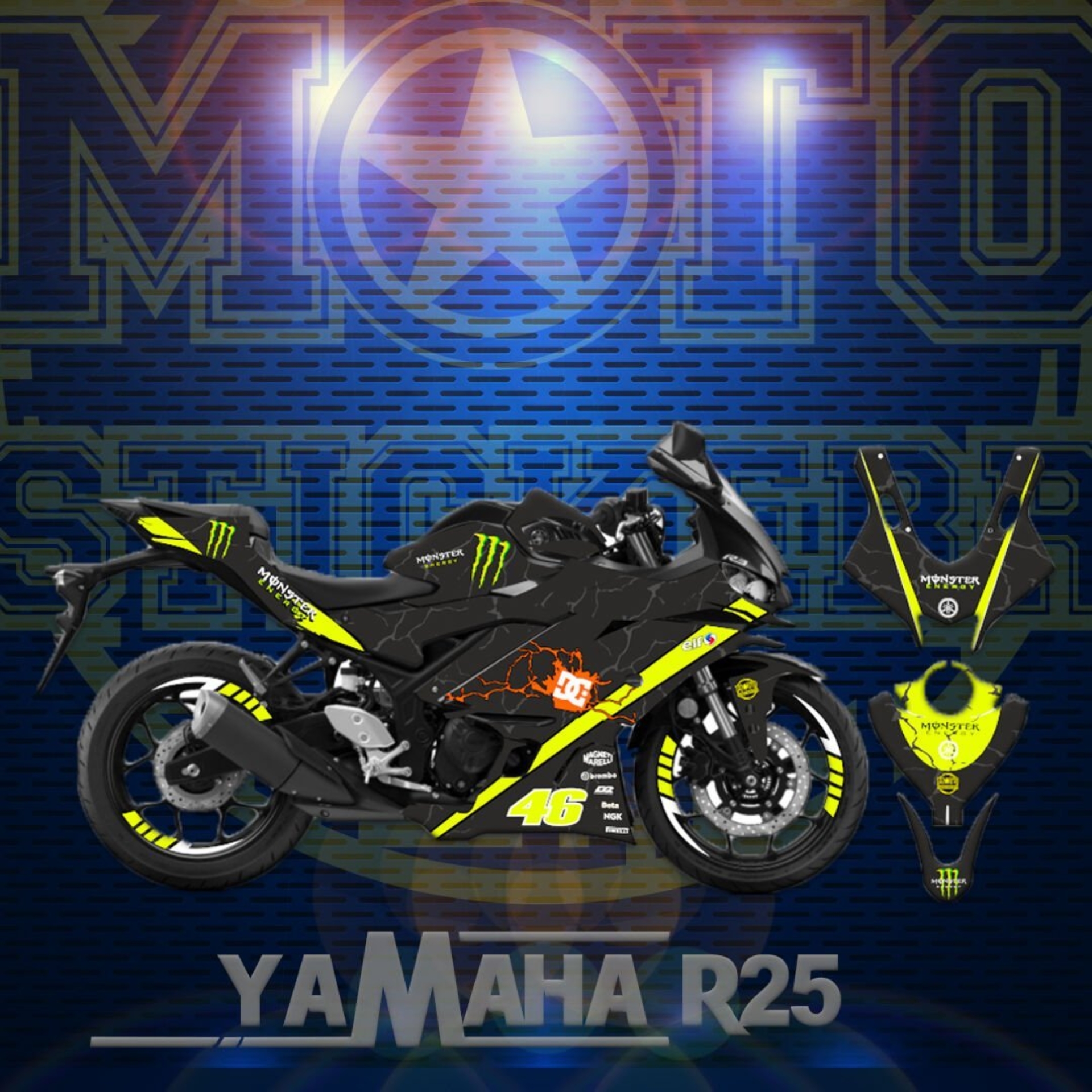 R25 STİCKER SET (2019-2024) resmi