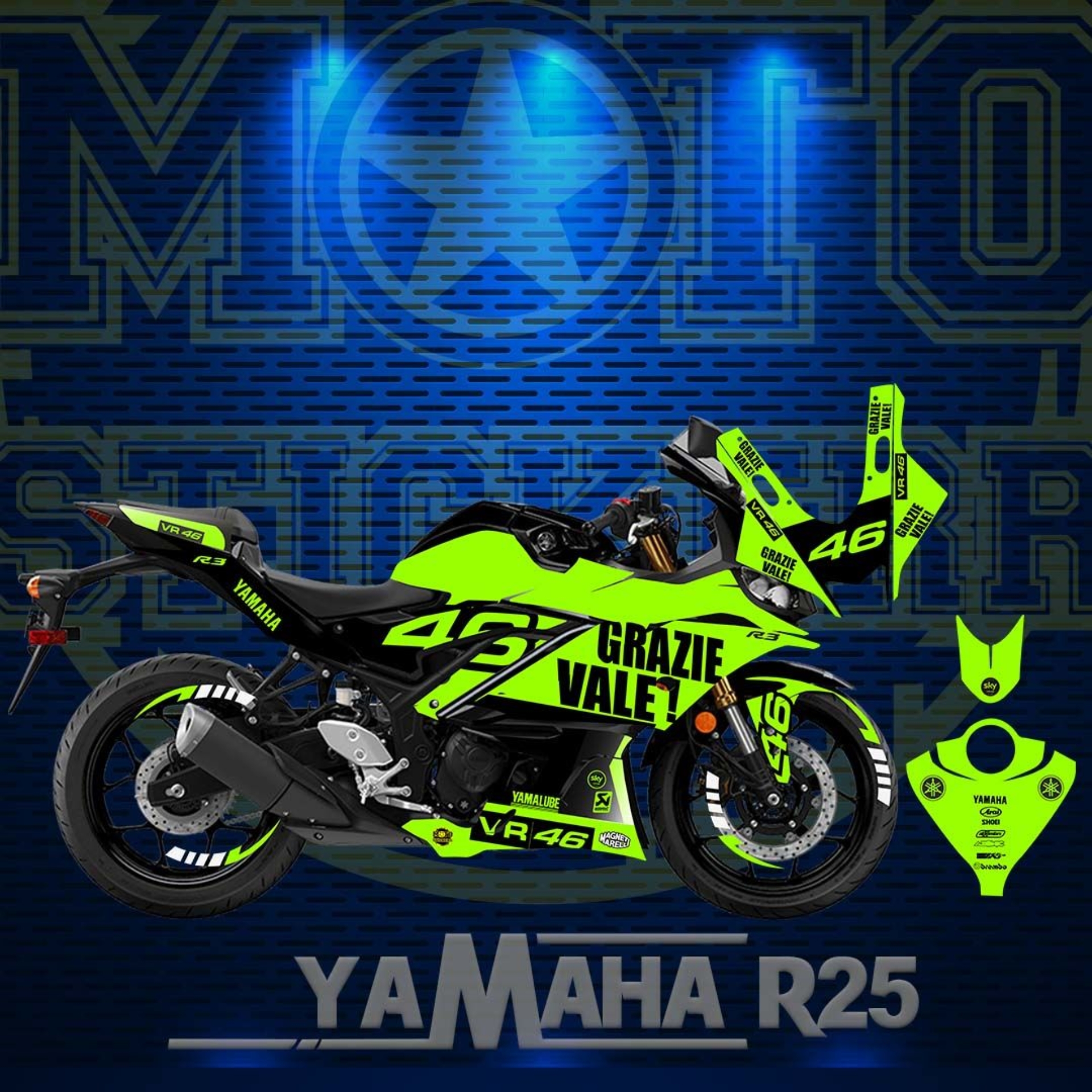 R25 STİCKER SET (2019-2024) resmi