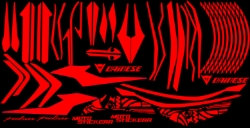 RS 200 BÖLGESEL KIRMIZI STİCKER SET resmi