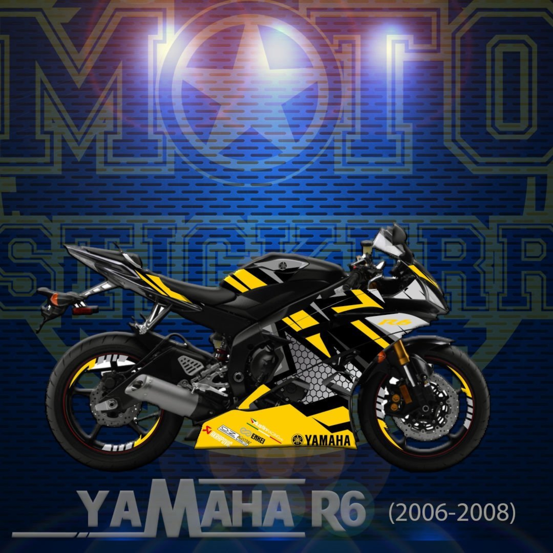 YAMAHA R6 STİCKER SET resmi