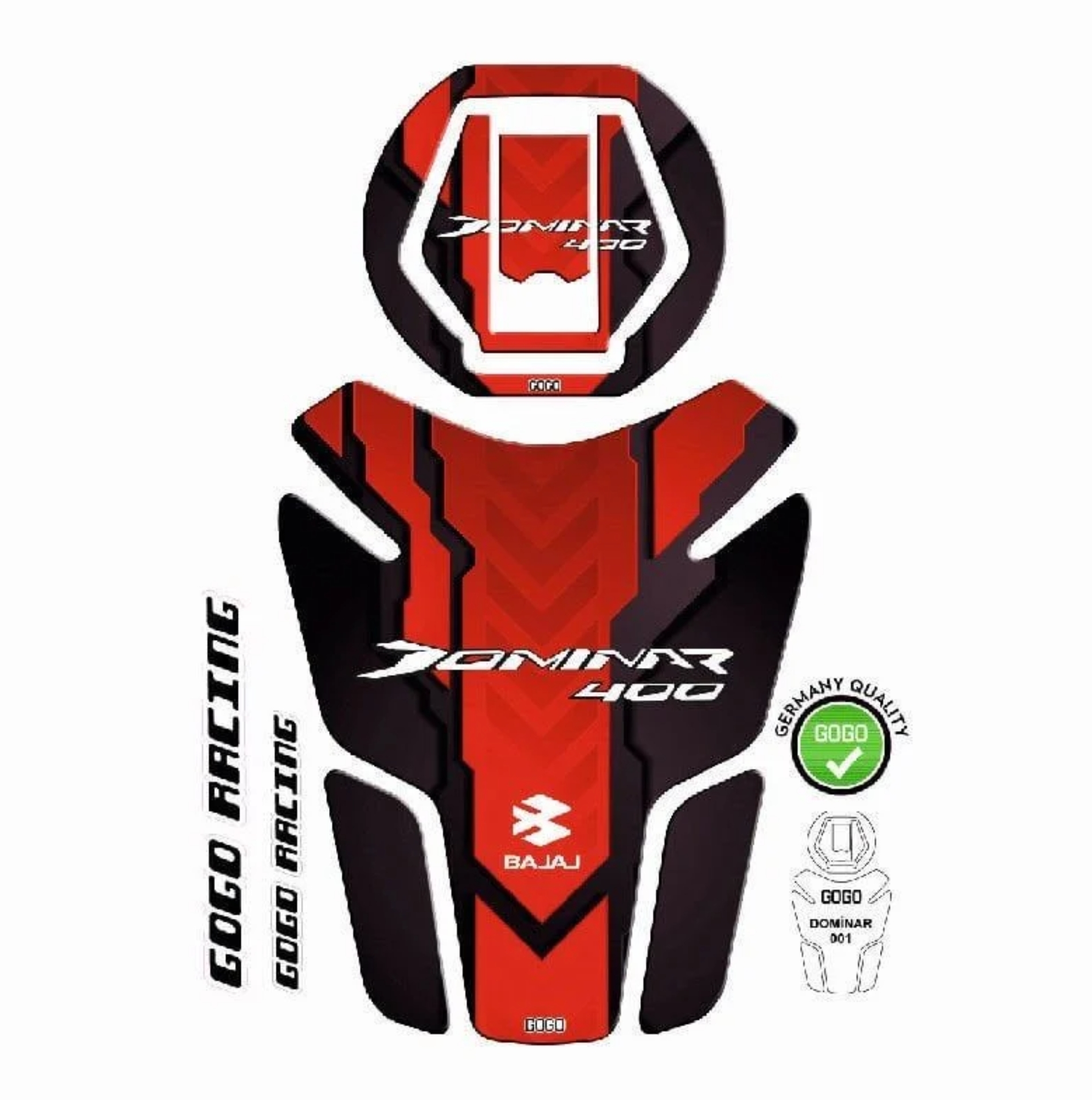 BAJAJ DOMiNAR 400 2017 - 2024 UYUMLU Tank Pad resmi