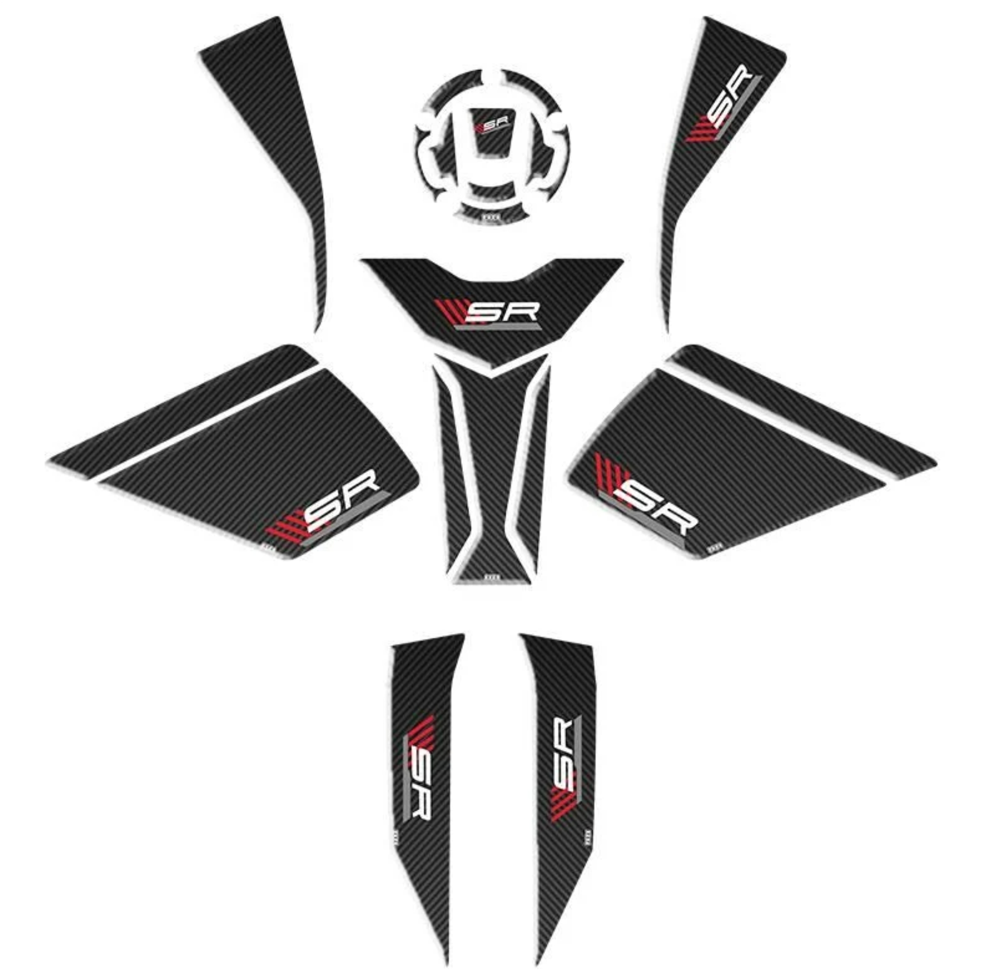 CF MOTO 450 SR 2023 - 2024 UYUMLU FULL TANK PAD SET 002 resmi