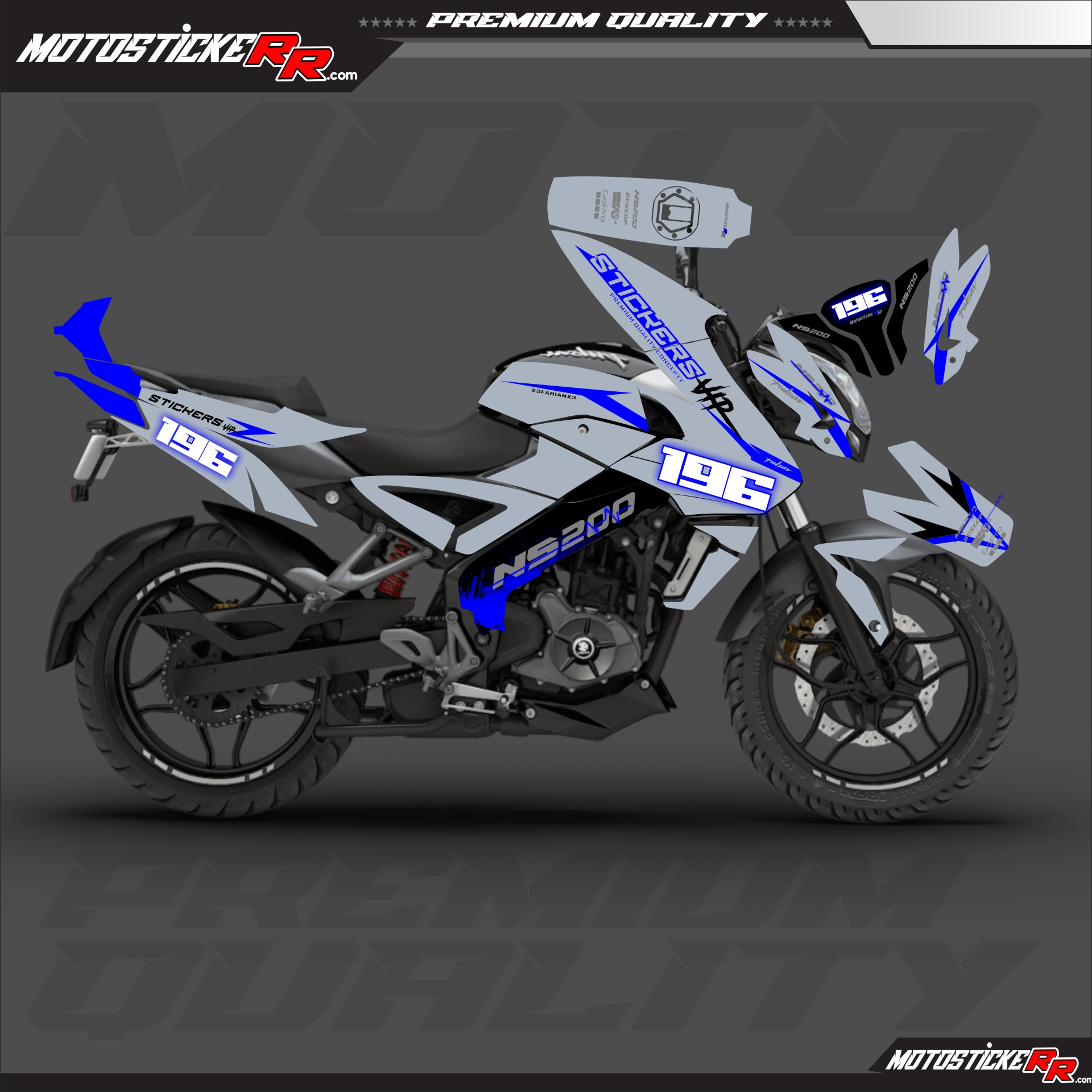 NS 200 STİCKER SET resmi