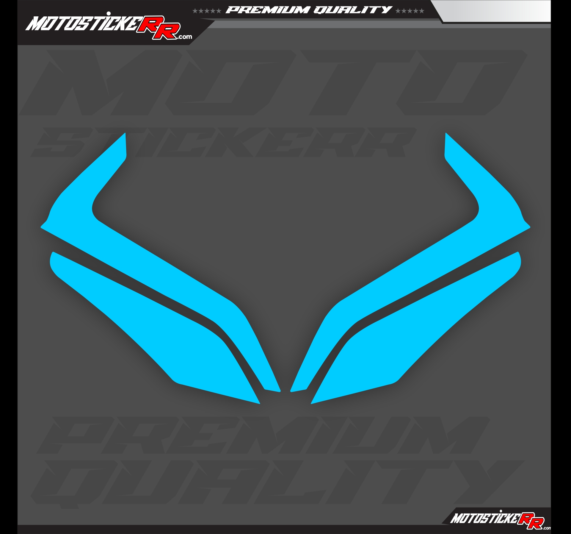 450SR TRANSPARAN GÜNDÜZ LED+ FAR STİCKERİ resmi