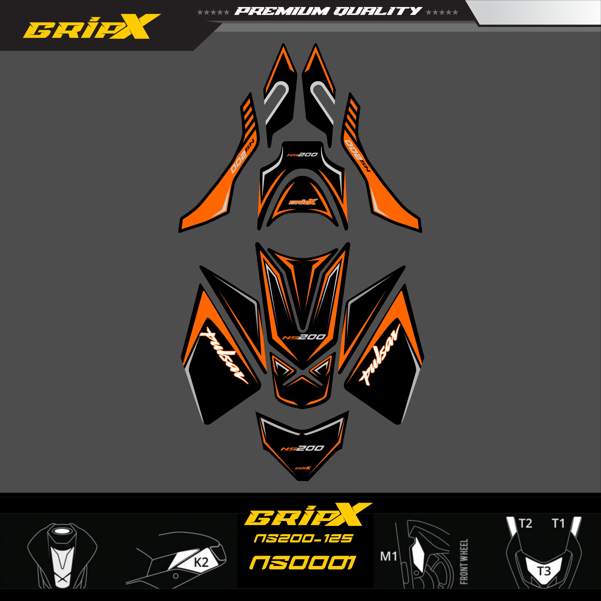 NS200 TANKPAD SET resmi