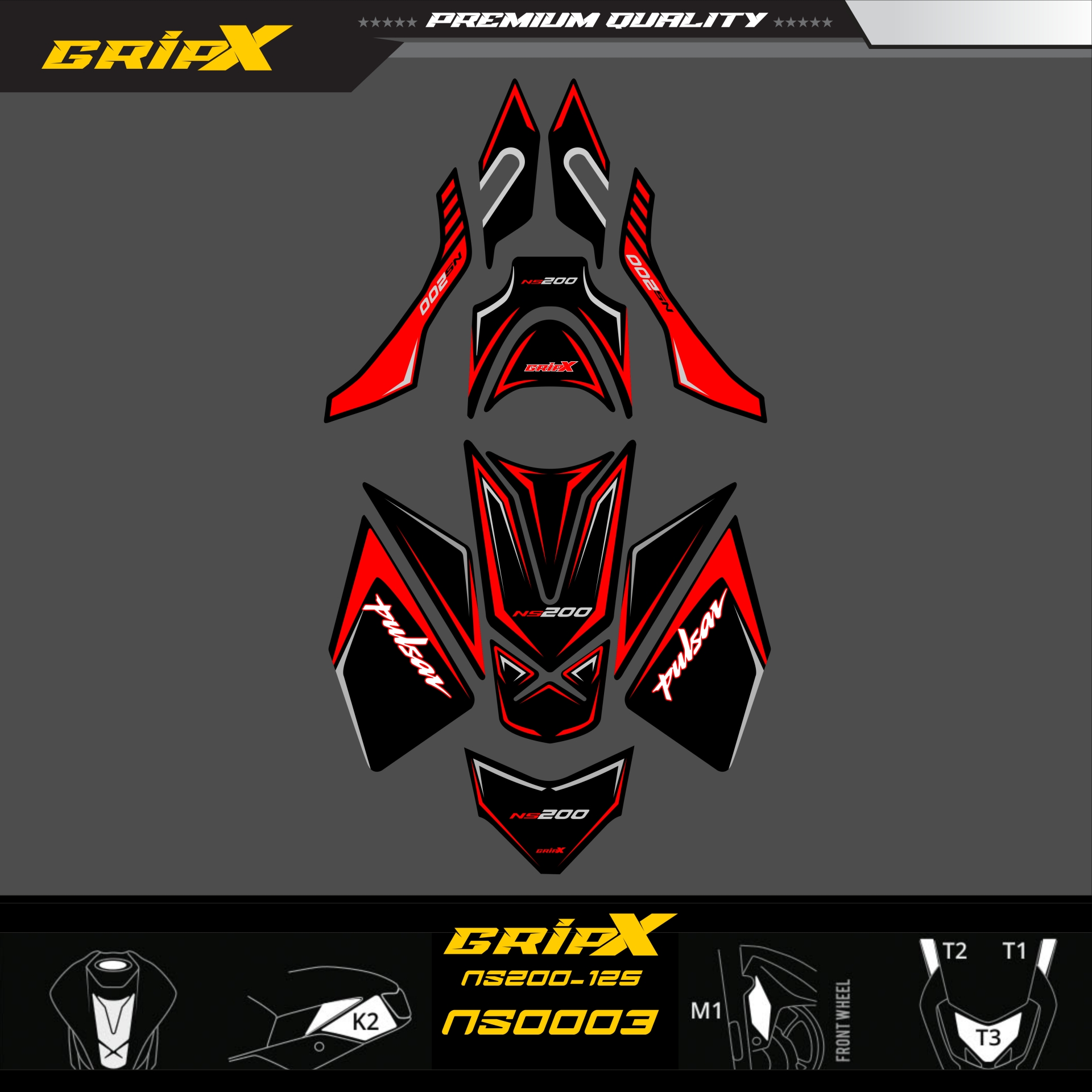 NS200 TANKPAD SET resmi