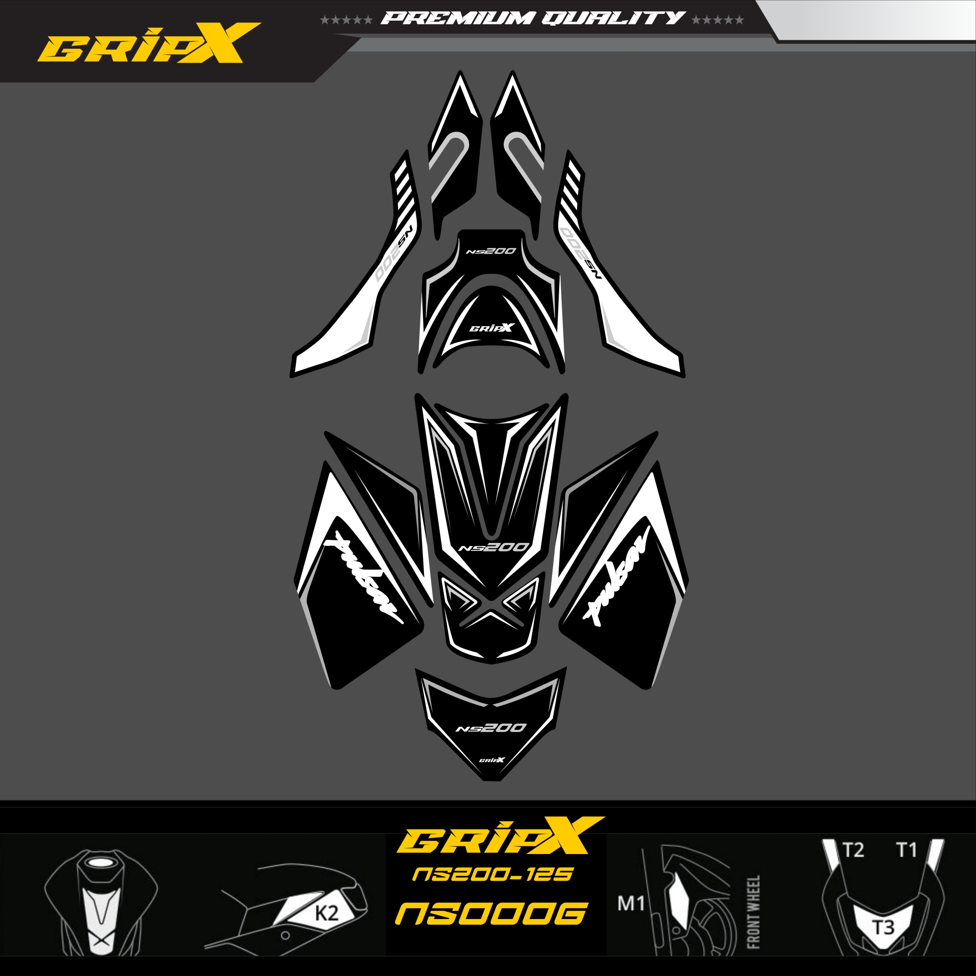 NS200 TANKPAD SET resmi