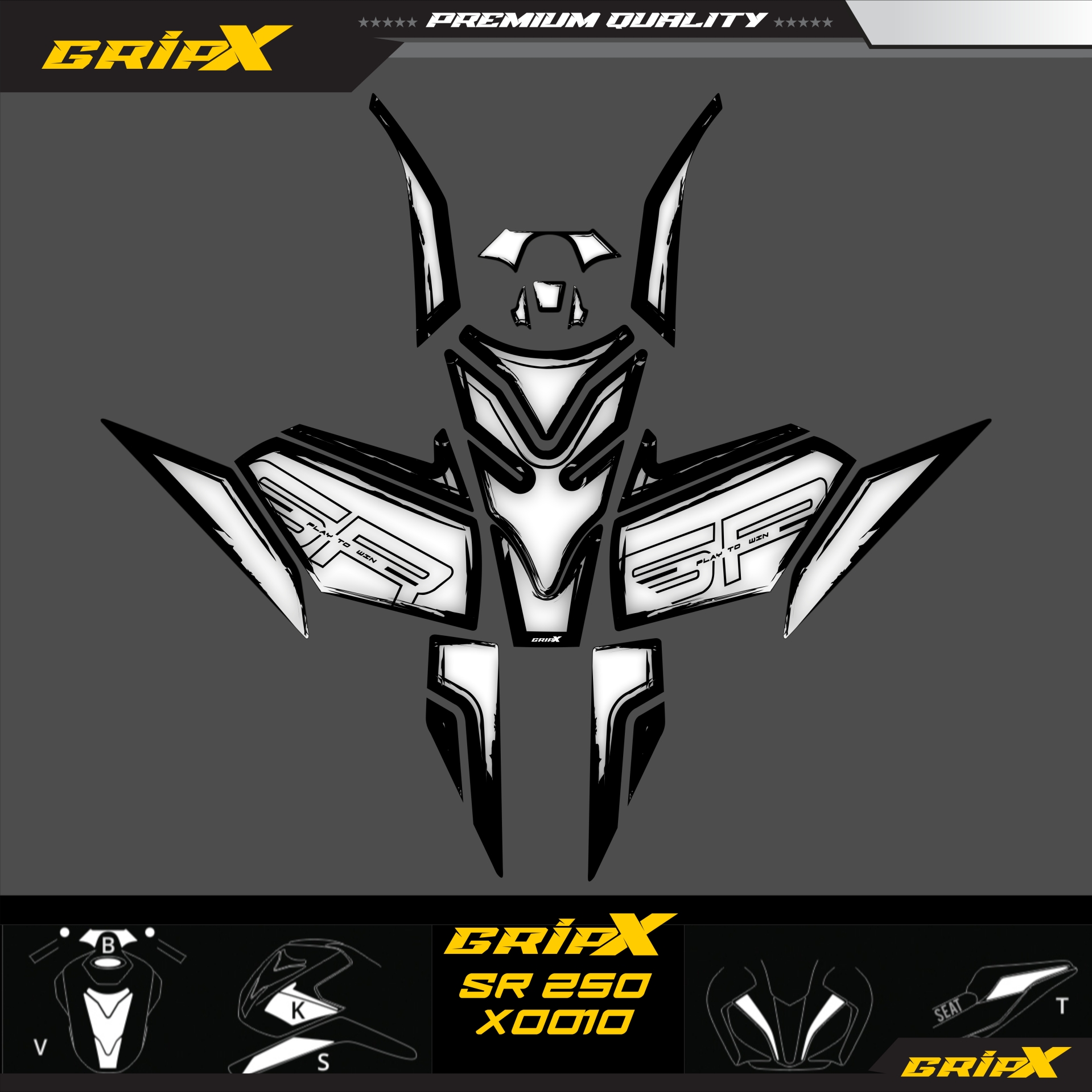 SR250 TANKPAD SET resmi