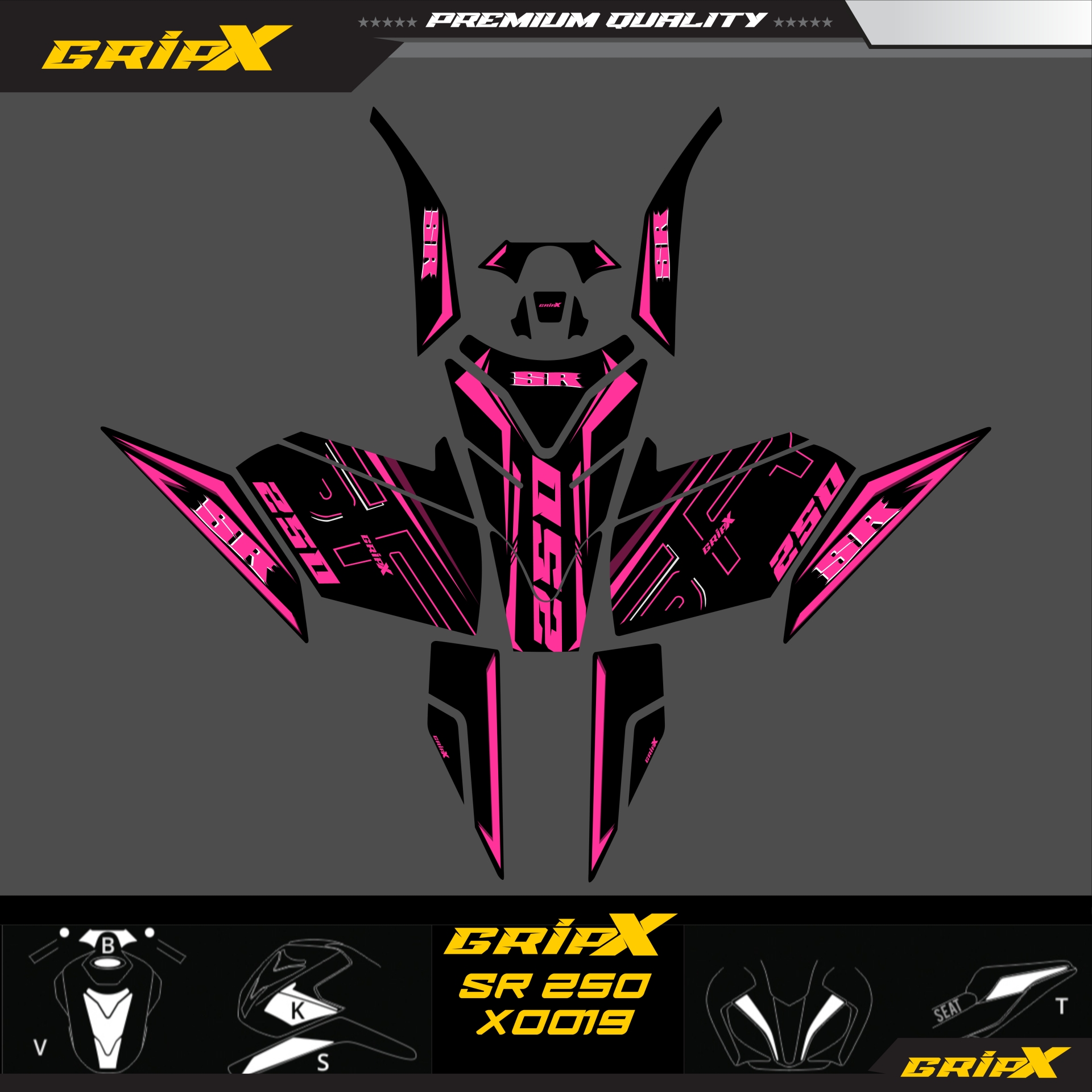 SR250 TANKPAD SET resmi