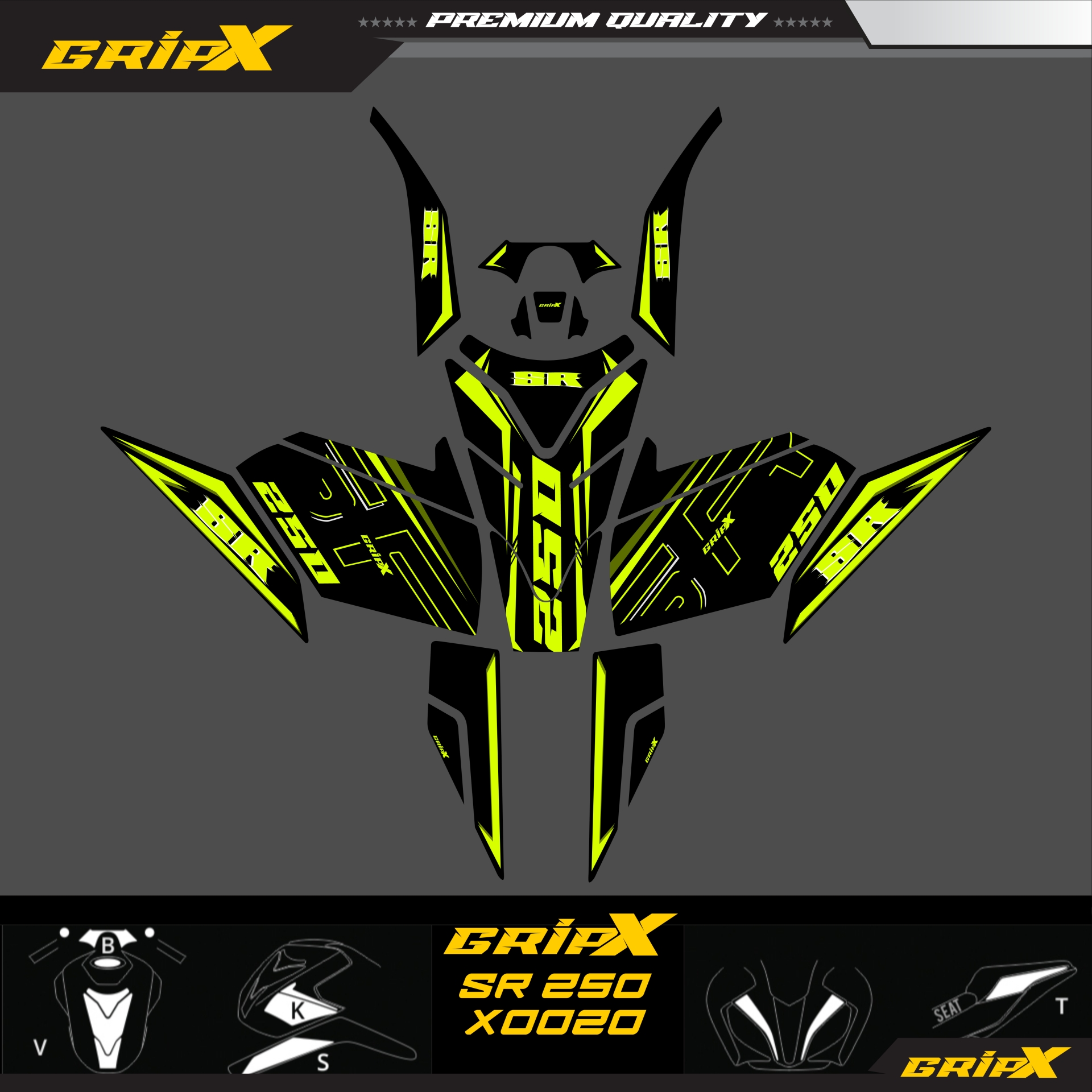 SR250 TANKPAD SET resmi