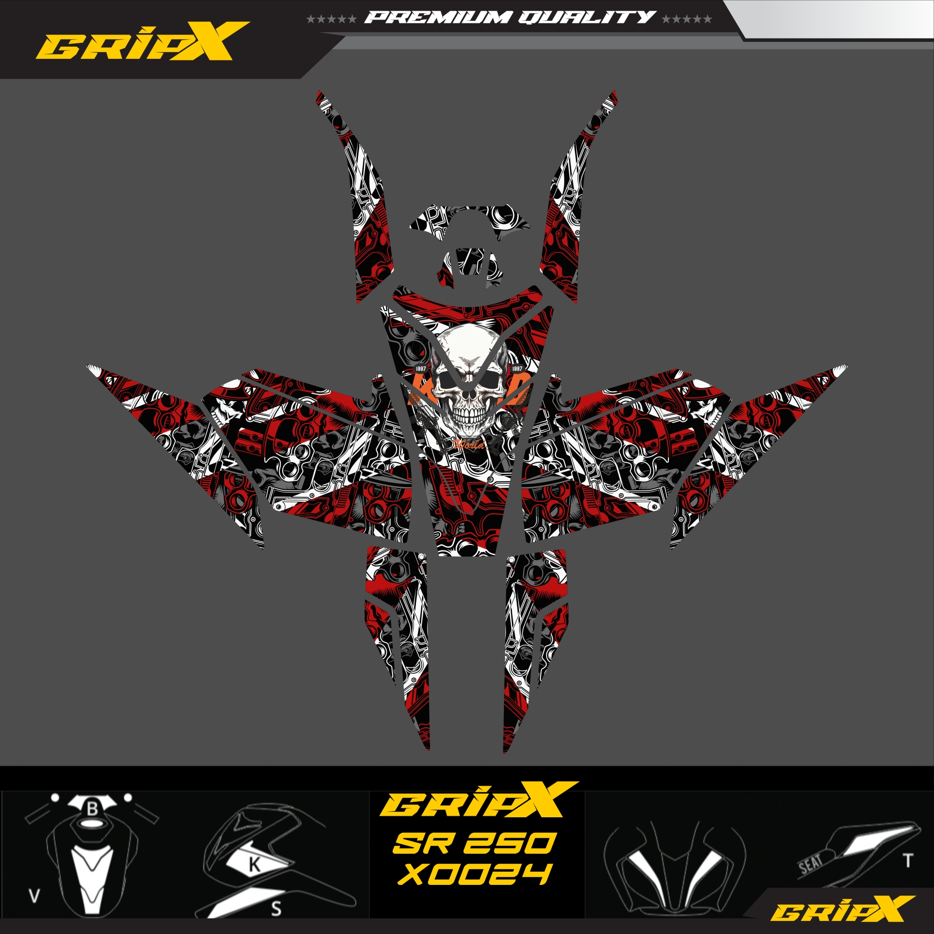 SR250 TANKPAD SET resmi