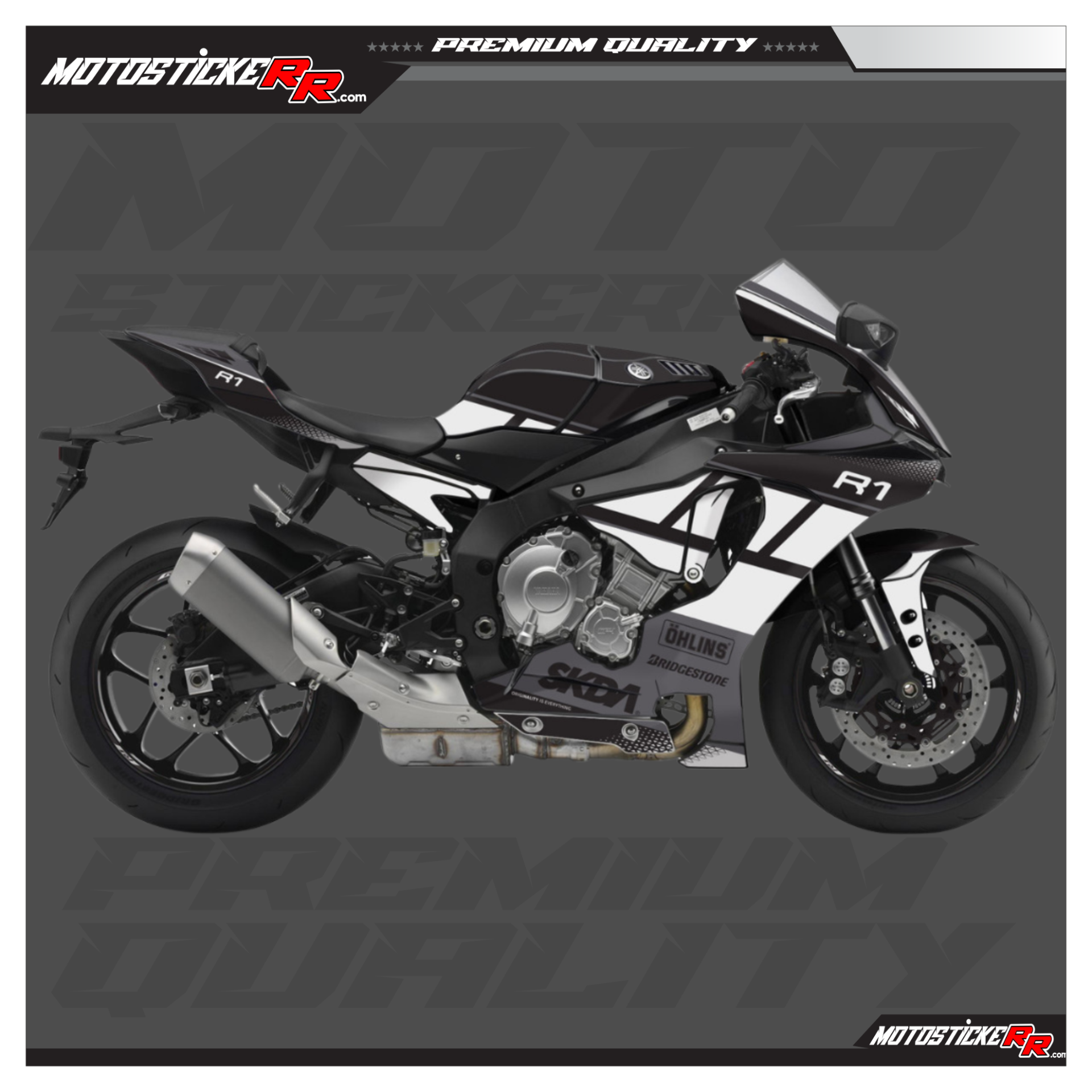 YAMAHA R1 STİCKER SET resmi