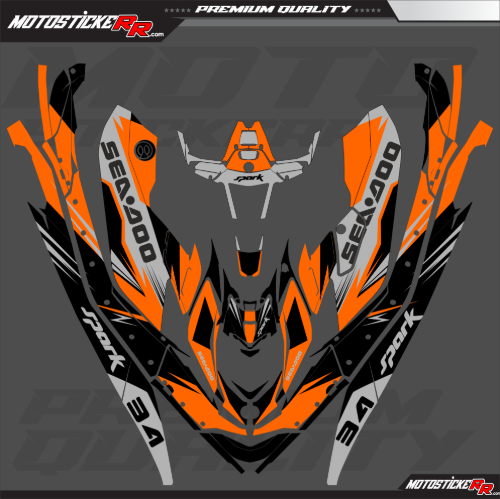 SEADOO SPARK TRİXX 3UP STİCKER SET resmi