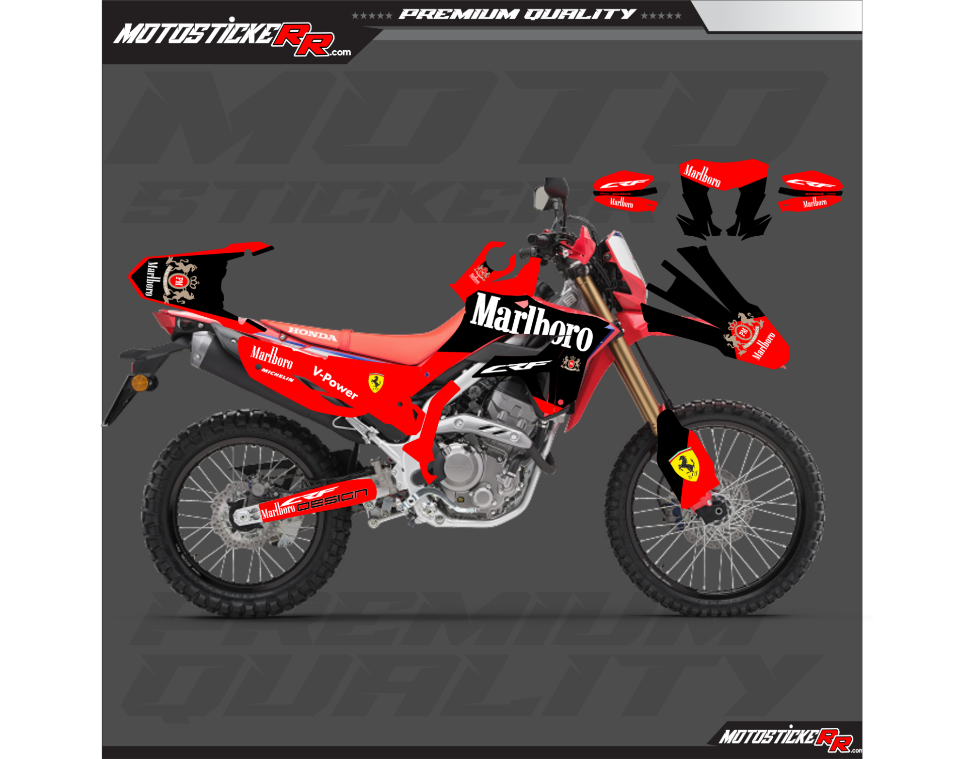 HONDA CRF L STİCKER SET resmi
