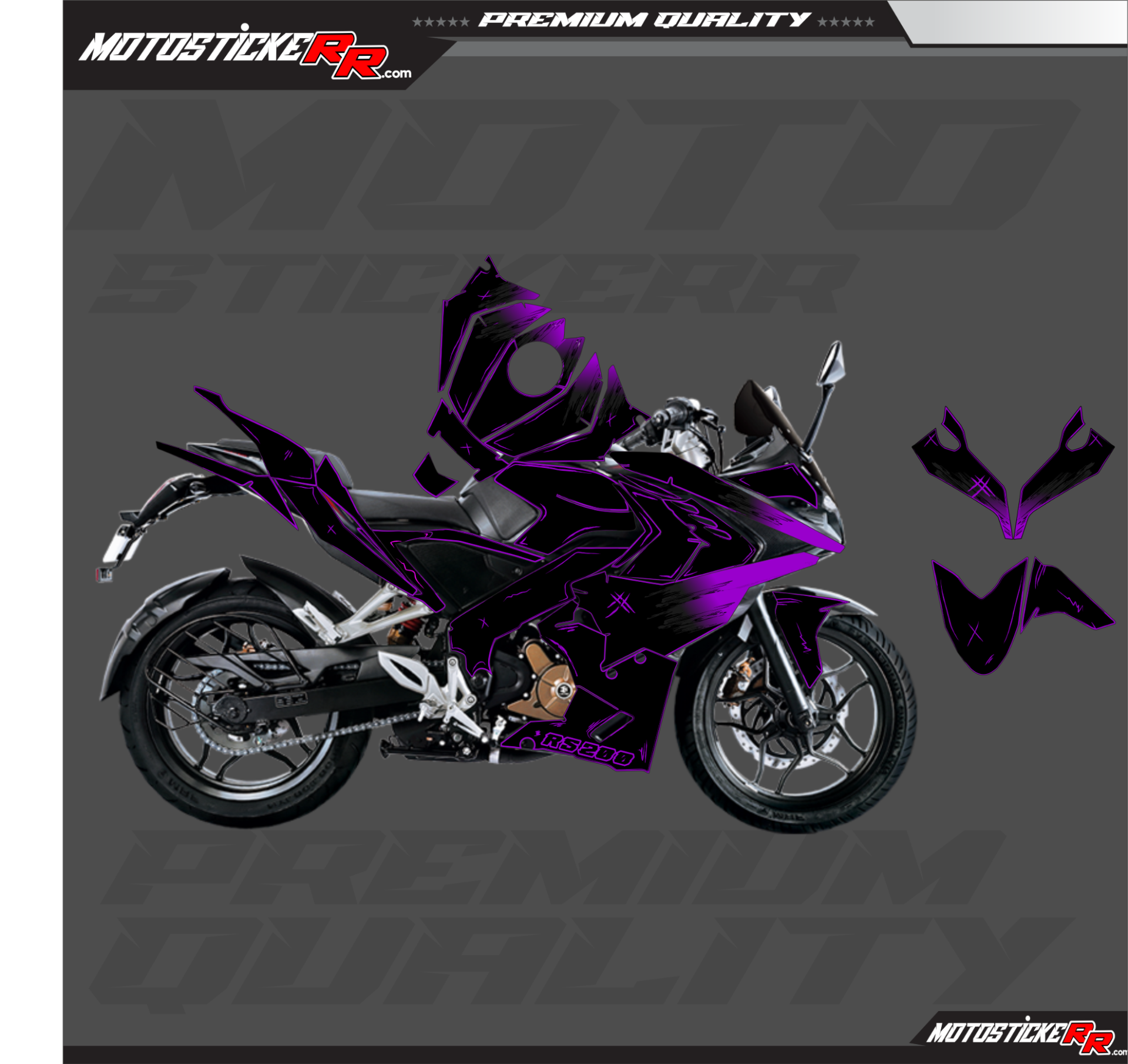 RS 200 STİCKER SET resmi