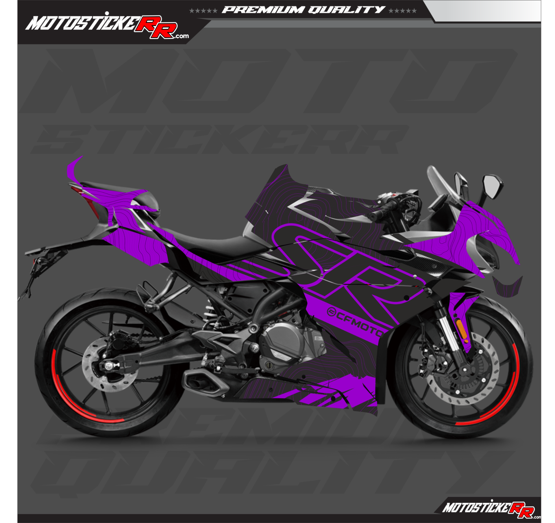 CF MOTO 250SR STİCKER SET resmi